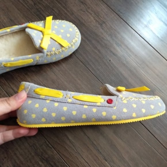 NWOT Ugg Slippers - Belle Limeade Hearts - Picture 2 of 4